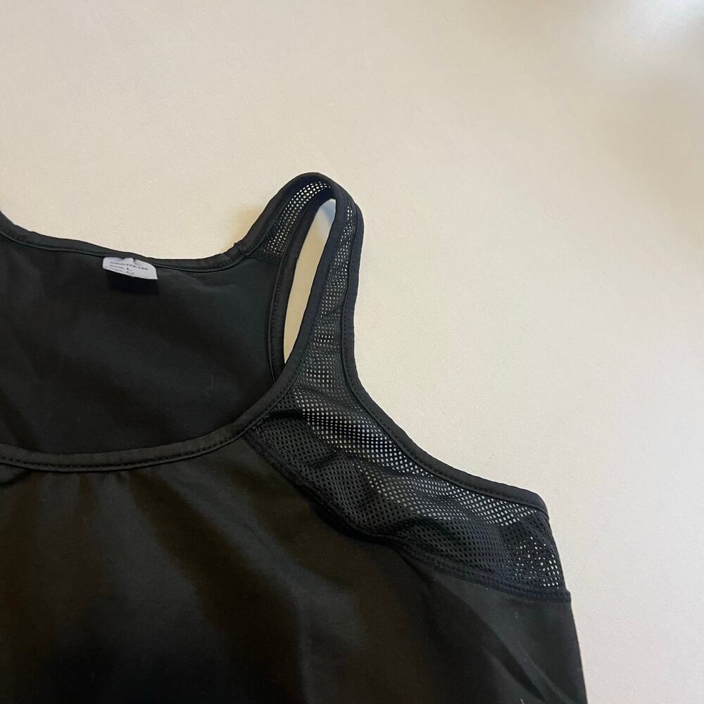 Black racerback mesh strap tank top M - Picture 5 of 6